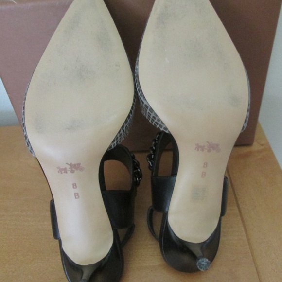 Coach Garland Snakeskin Heels - Size 8 - Picture 6 of 7
